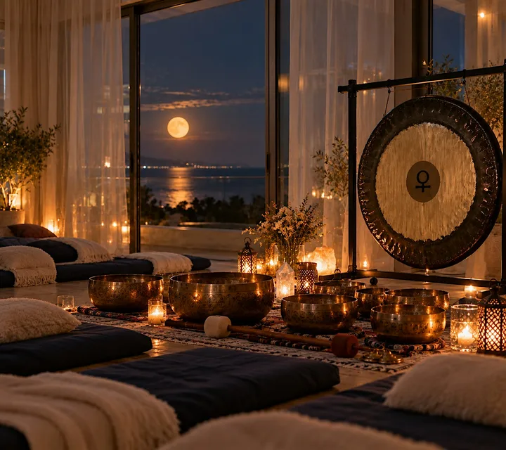 Herzliya: Hunter’s Full Moon Sound Bath Experience Tibetan Bowls & Gong