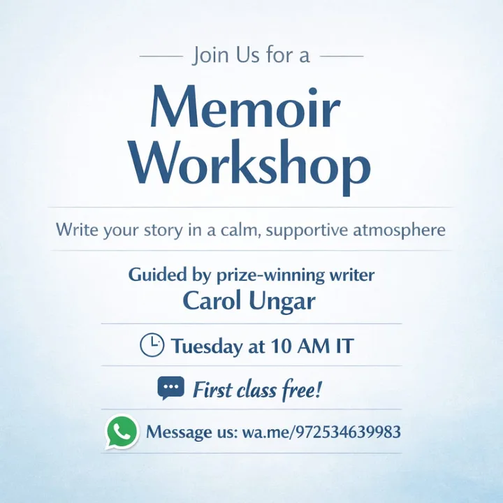 Memoir Workshop with Carol Ungar