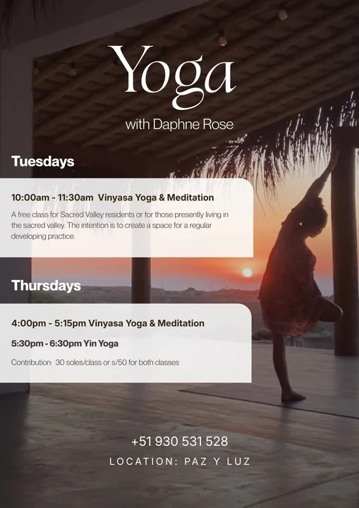 Yoga Classes at Paz y Luz