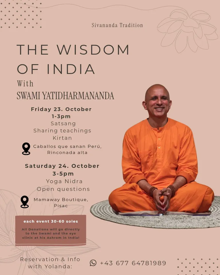 THE WISDOM OF INDIA With SWAMI YATIDHARMANANDA - Yoga Nidra, Open questions