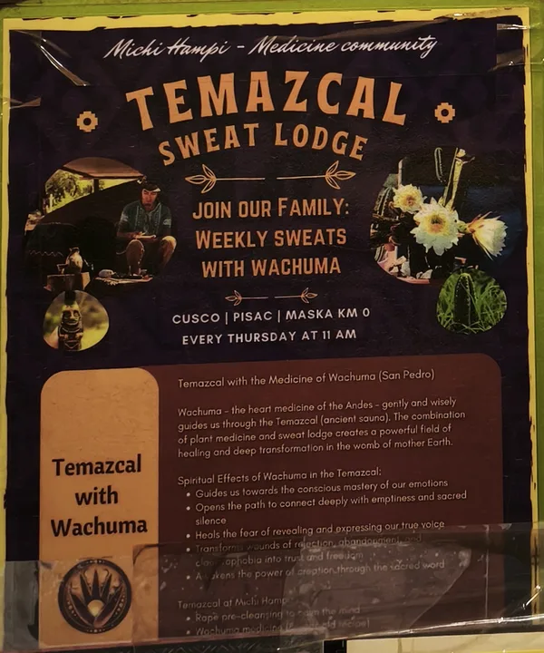 Temazcal Sweat Lodge with Wachuma (Michi Hampi)
