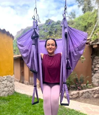 Aerial Yoga Training at Willka Tika!