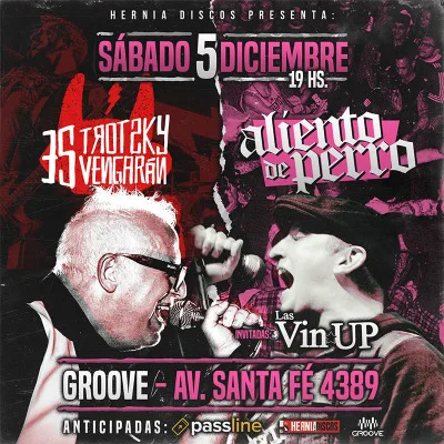 Aliento de Perro + Trotsky Vengarán en Groove @