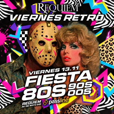 🔪🩸 RETRO HORROR PARTY 80s 90s 00s VIERNES 13 🩸🔪