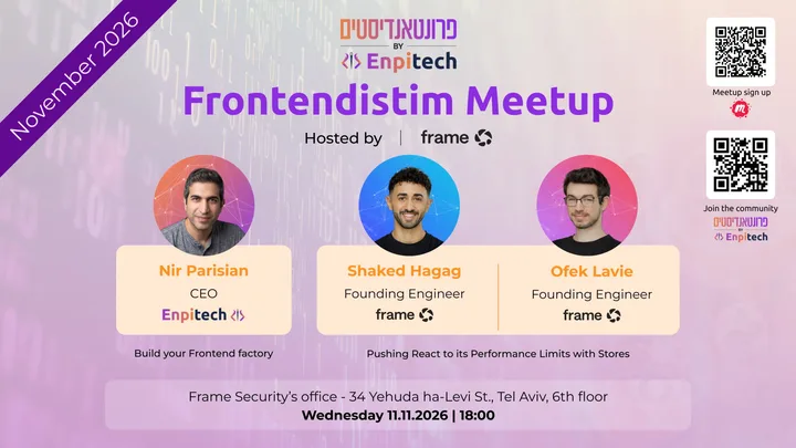 Frontendistim Community November Meetup at Frame Security!