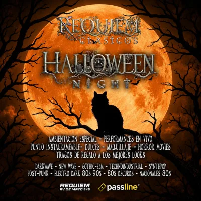 🎃🦇 HALLOWEEN EN RÉQUIEM ⚰️🧛🏻‍♂️💀( Apertura 23.30 hs)