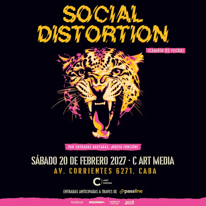SOCIAL DISTORTION EN ARGENTINA NUEVA FECHA