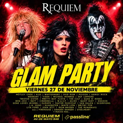 🎸 GLAM PARTY – ÚLTIMA DEL AÑO ⭐️ ¡VUELVEN LOS 80’s! 🔥 HARD ROCK & GLAM Y HEAVYMETAL