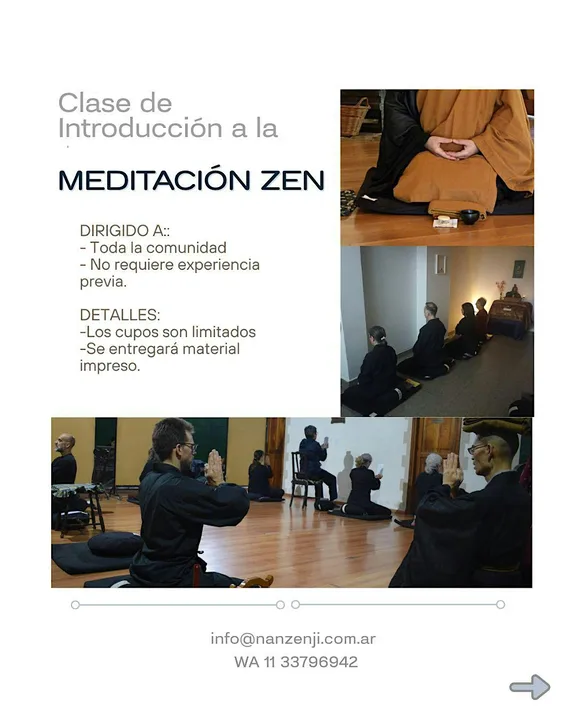 Introducción Meditación Zen -NOVIEMBRE- MIERCOLES 11-Dojo Monserrat