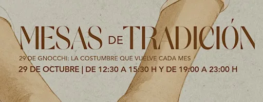Mesas de Tradición | Gnocchi y Vino
