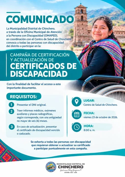 Disability Certificate Certification and Update Campaign
